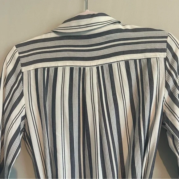 Banana Republic Grey & White Striped Shirt Dress Women’s Size 6, Business Casual - Picture 10 of 12